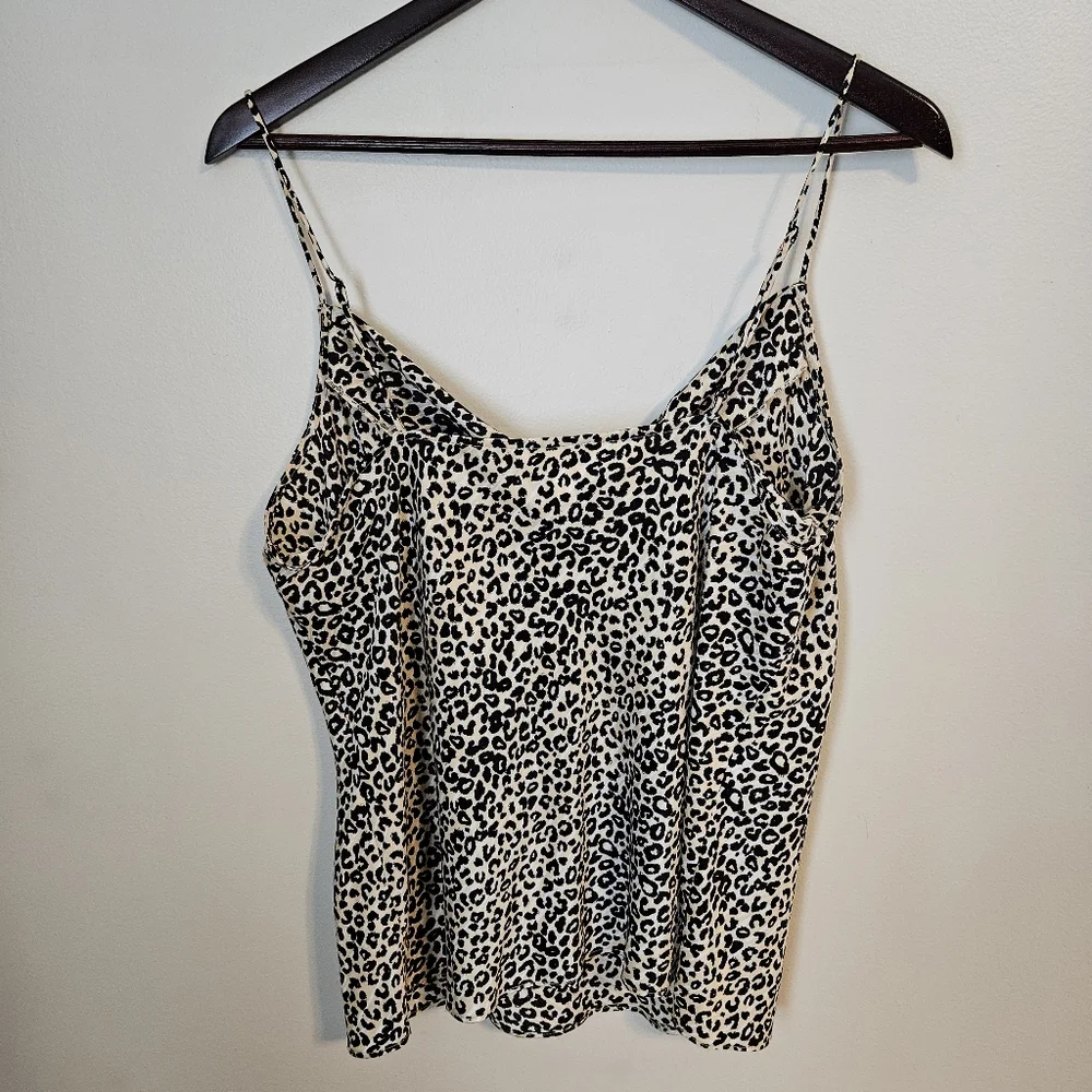 Nine West Tank Top Blouse Leopard Print Cowl Neck Camisole Date Night Animal - Picture 5 of 11